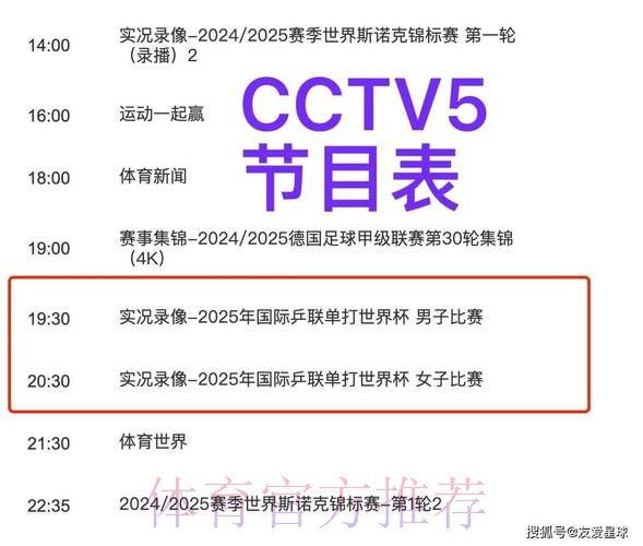全网最全世界杯直播频道推荐